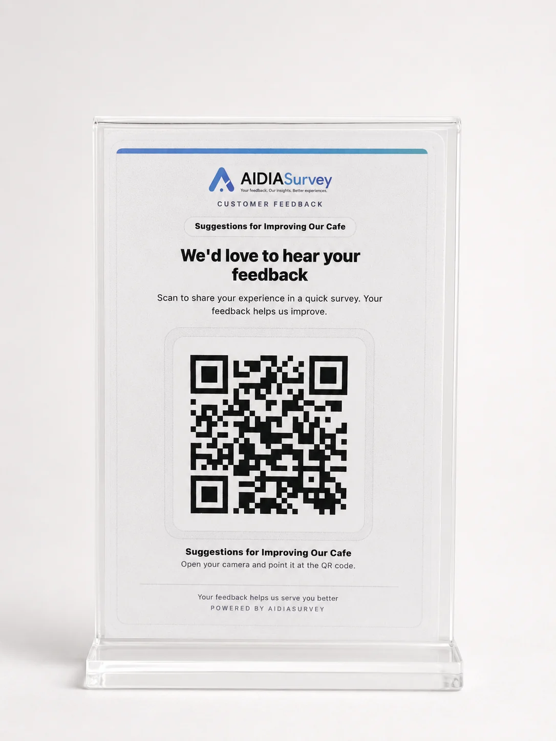 QR feedback code add-on
